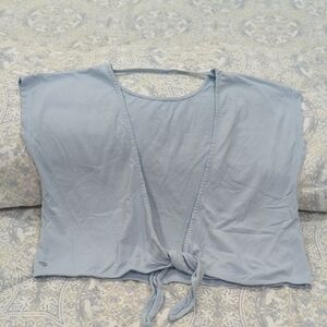 Cotton On Brand Light Blue All Cotton Women's Front Or Back Tie Top Size Medium